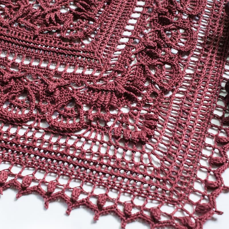 Burgundy tableware Lace placemat for dining decor Natural cotton table coaster
