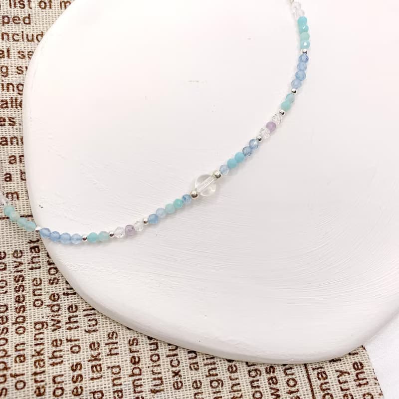 【安靜是種超能力】天河石 海藍寶 白水晶 紫晶 水晶手鍊 手鍊