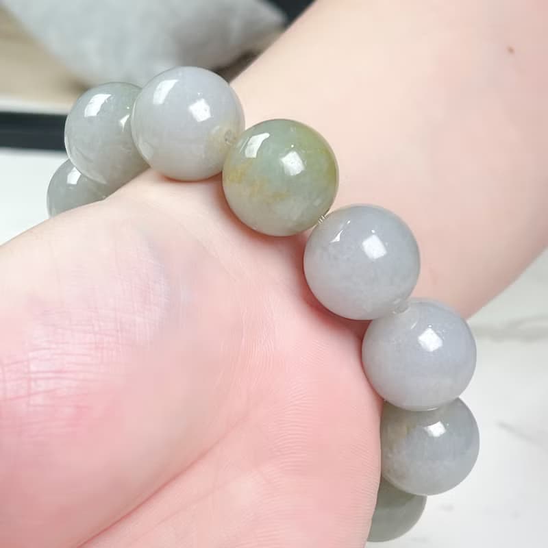 多彩翡翠大手珠手串 | 天然緬甸玉A貨翡翠 |  送禮