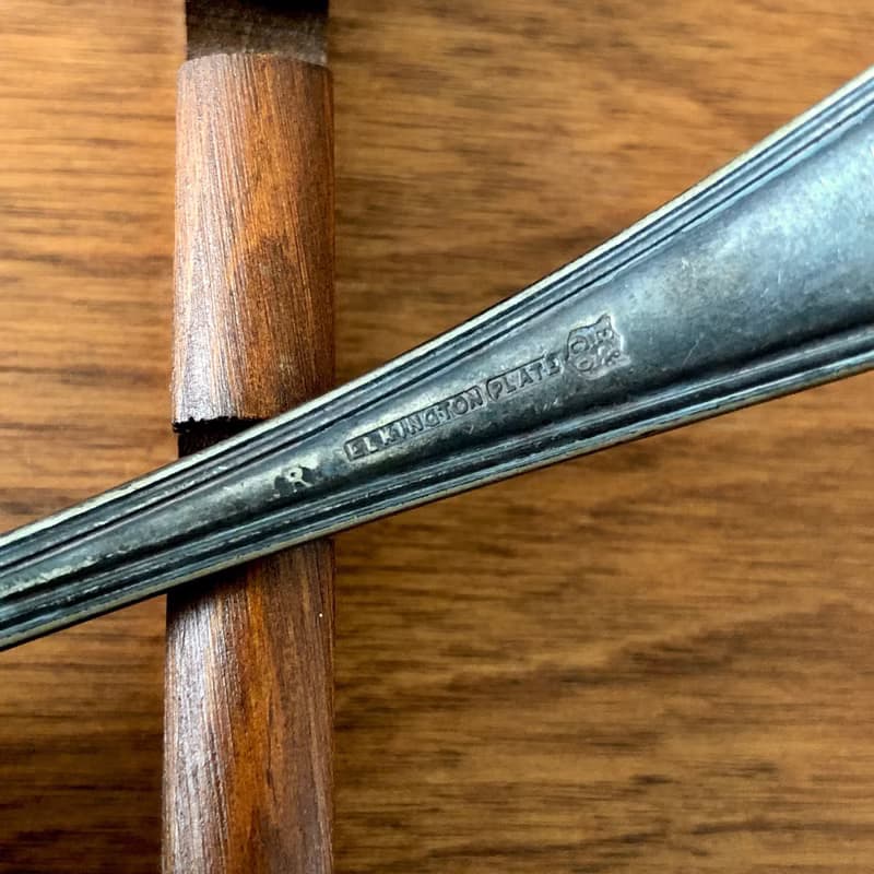 古董收藏品 英國E&Co. 1928年製造 Elkinton Plate 鍍銀醬料勺