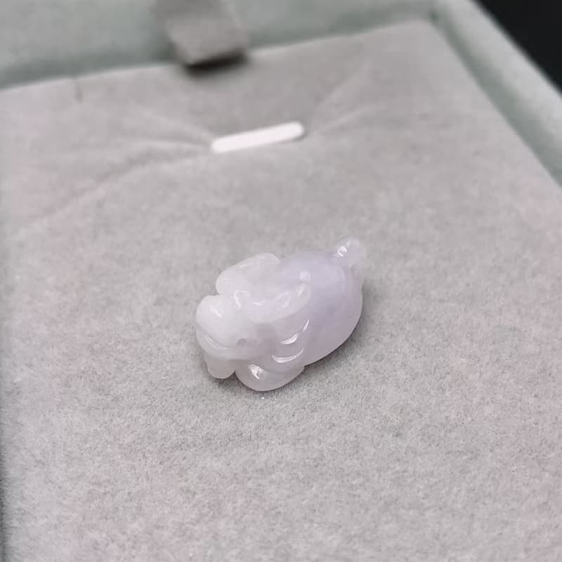 【吉祥‧長壽】冰種紫羅蘭龍龜 | 戒面 | 天然緬甸A貨翡翠 | 送禮