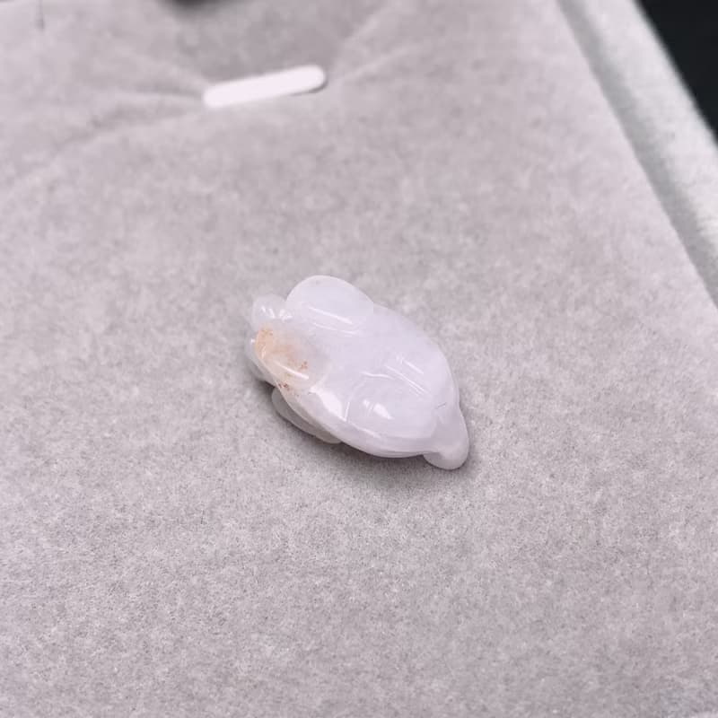 【吉祥‧長壽】冰種紫羅蘭龍龜 | 戒面 | 天然緬甸A貨翡翠 | 送禮