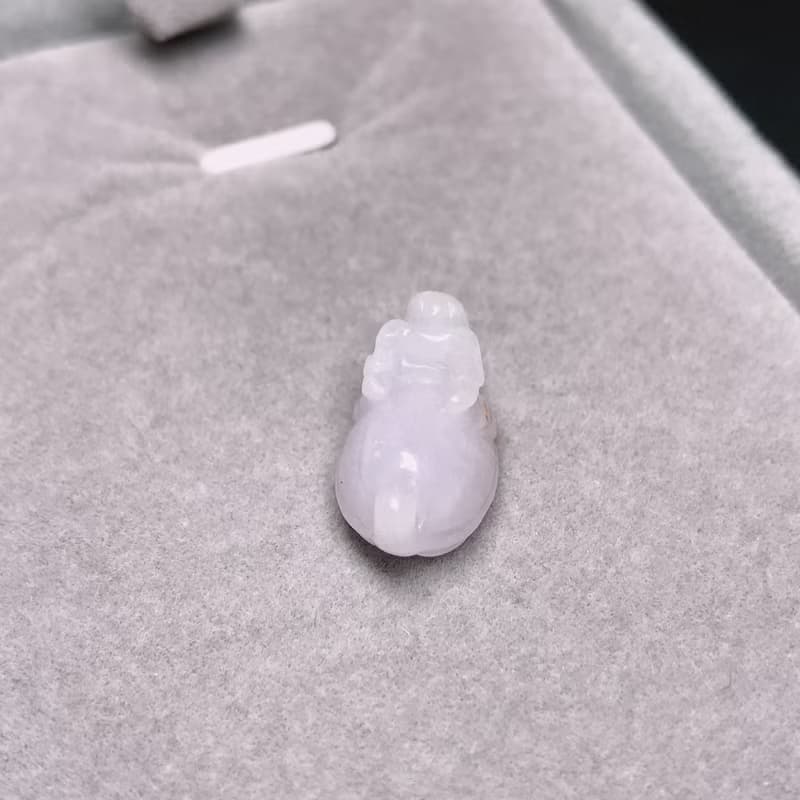 【吉祥‧長壽】冰種紫羅蘭龍龜 | 戒面 | 天然緬甸A貨翡翠 | 送禮