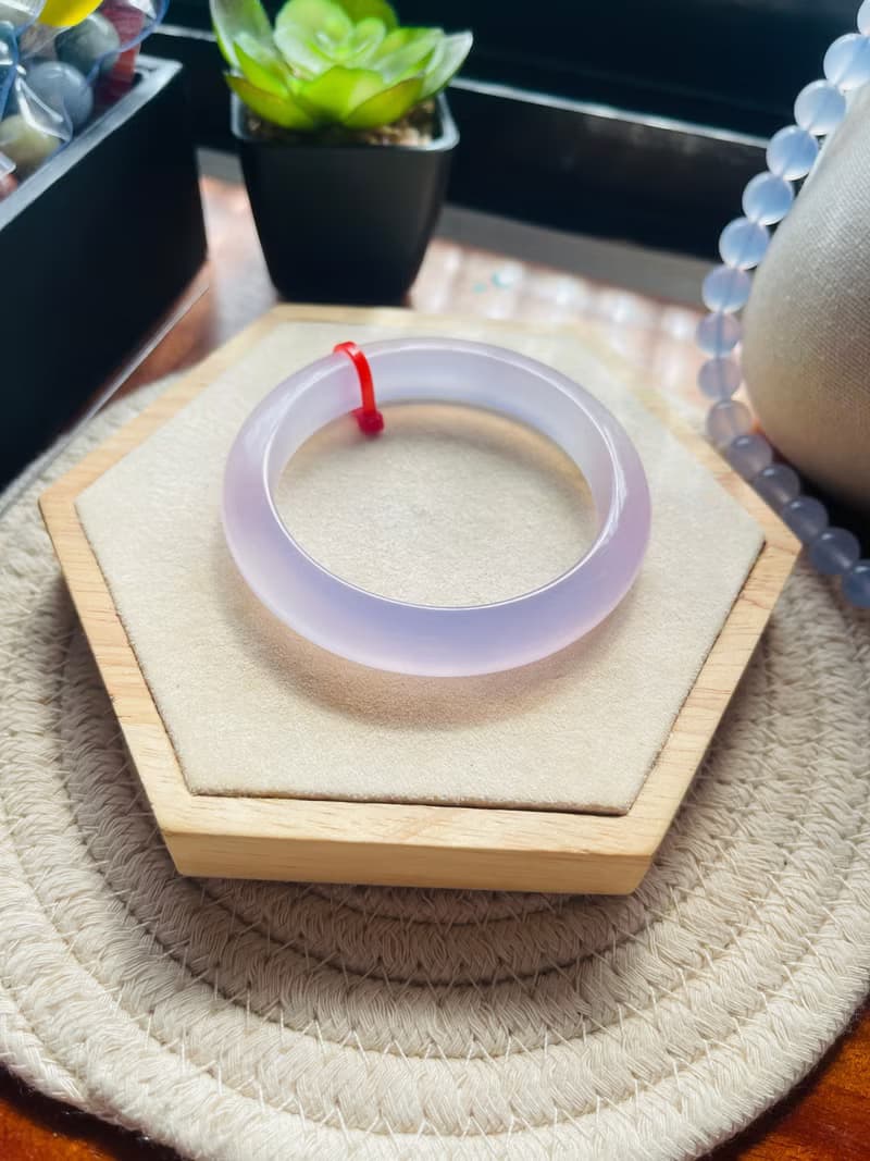 小帝王紫-晶凍波波、紫羅蘭玉髓手鐲、平安鐲、正圈(內徑56.6)