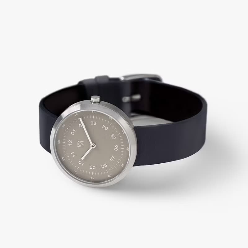 Smoke Green 34mm 米白意大利皮帶 瑞士機芯 藍寶石防花玻璃