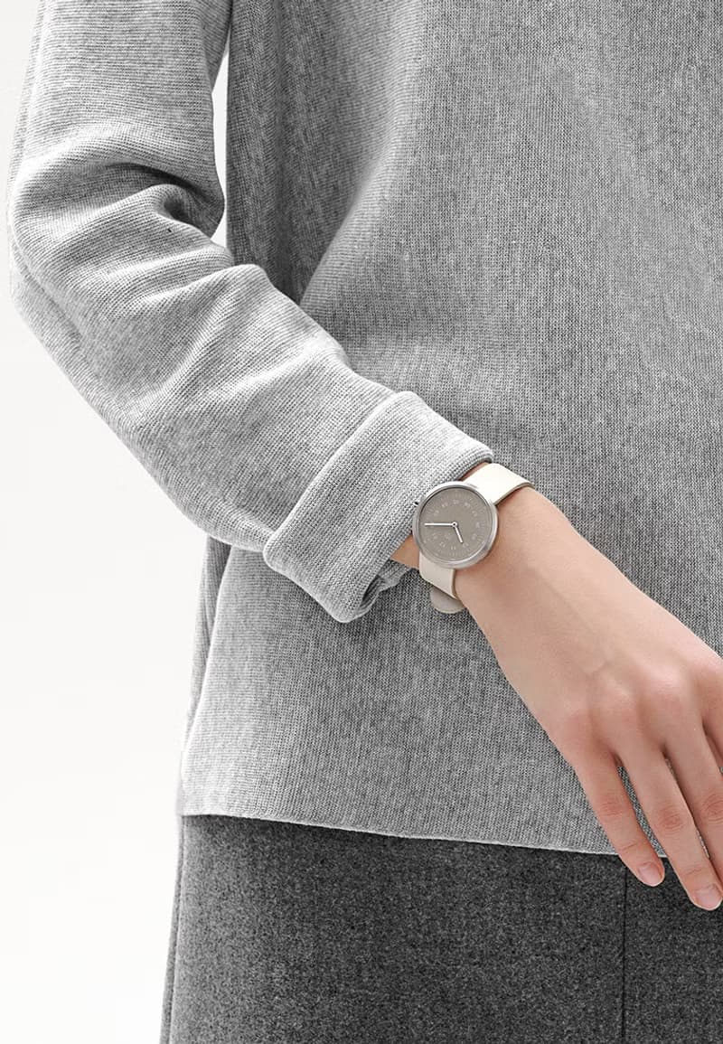 Smoke Green 34mm 米白意大利皮帶 瑞士機芯 藍寶石防花玻璃