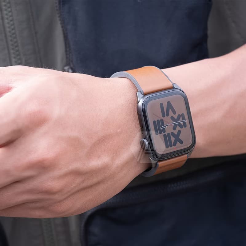 Apple Watch 42/44/45/49mm Straden 防潑水皮革錶帶-棕