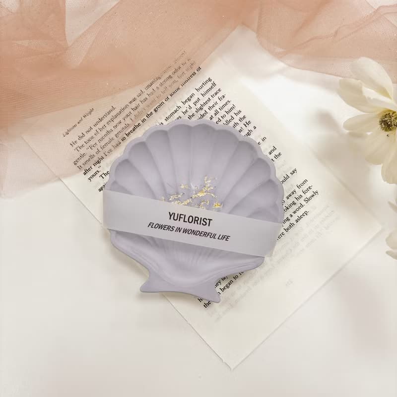 【情人節禮物】飾品香氛貝殼盤/石膏盤 yuflorist