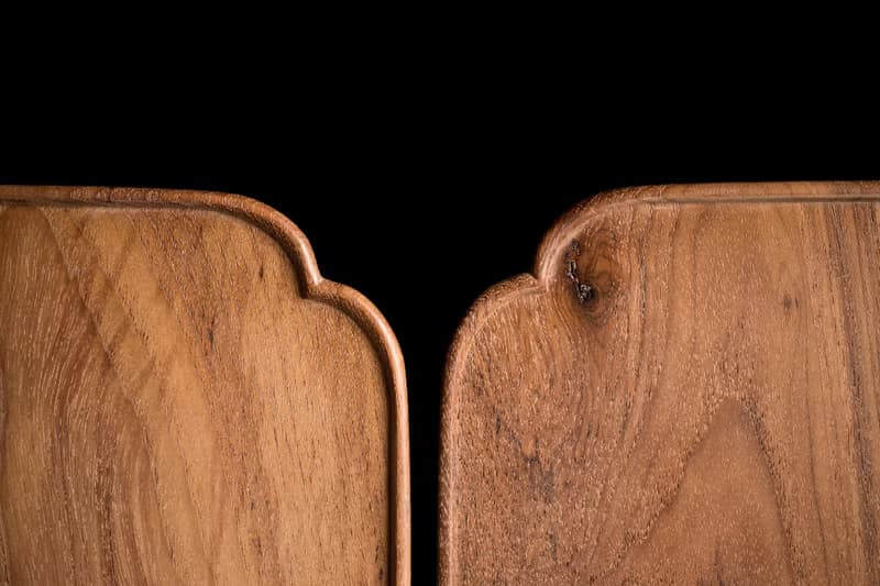 葵口盤 緬甸柚木 原木