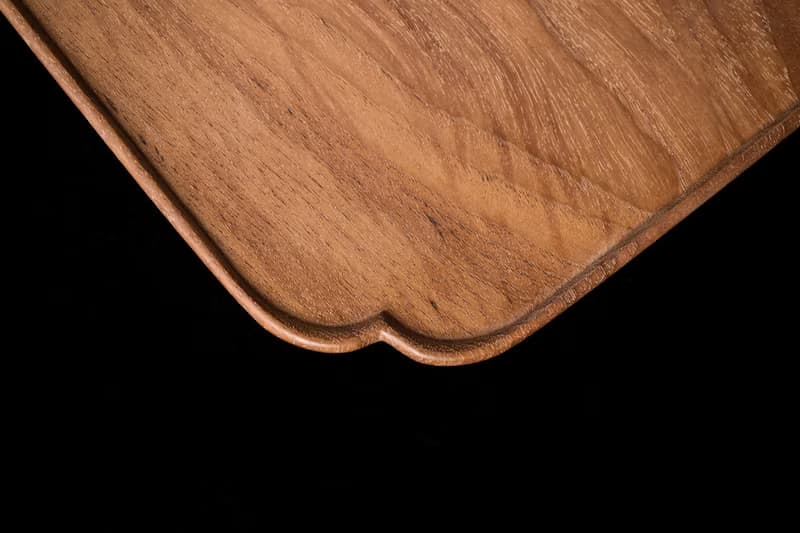葵口盤 緬甸柚木 原木