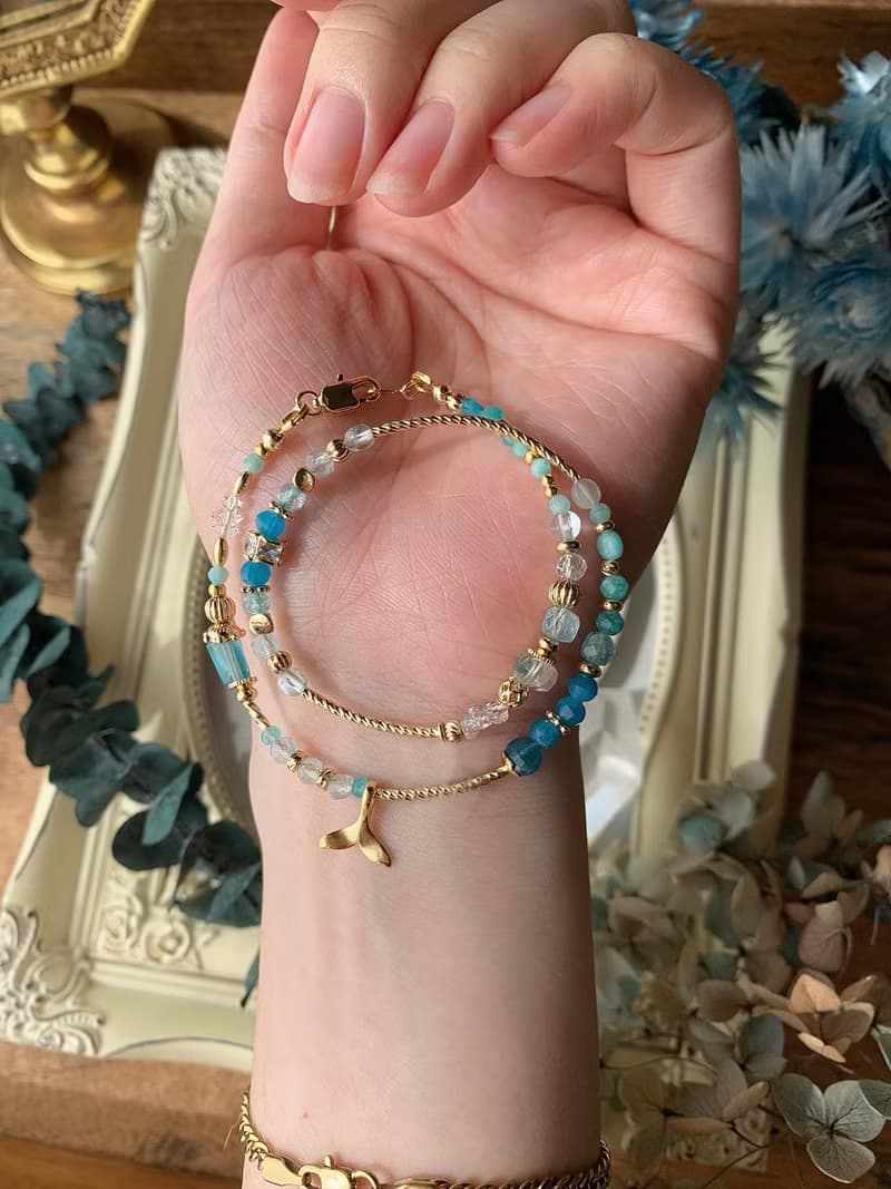 -人魚之地-天然水晶手鏈/黃銅手鍊