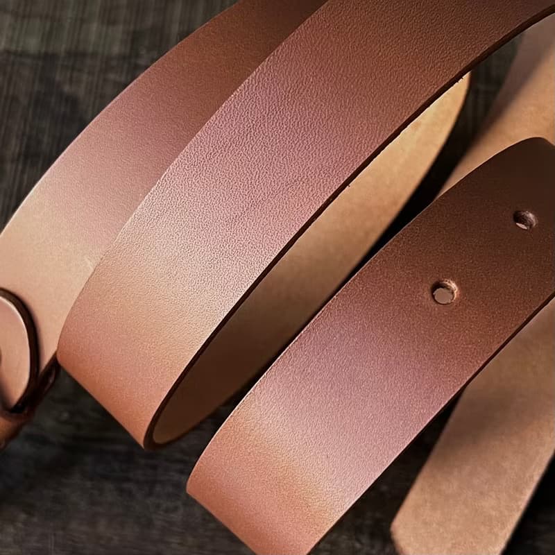 3cm寬 好耐皮帶 馬蹄頭I焦糖 植鞣革真皮腰帶