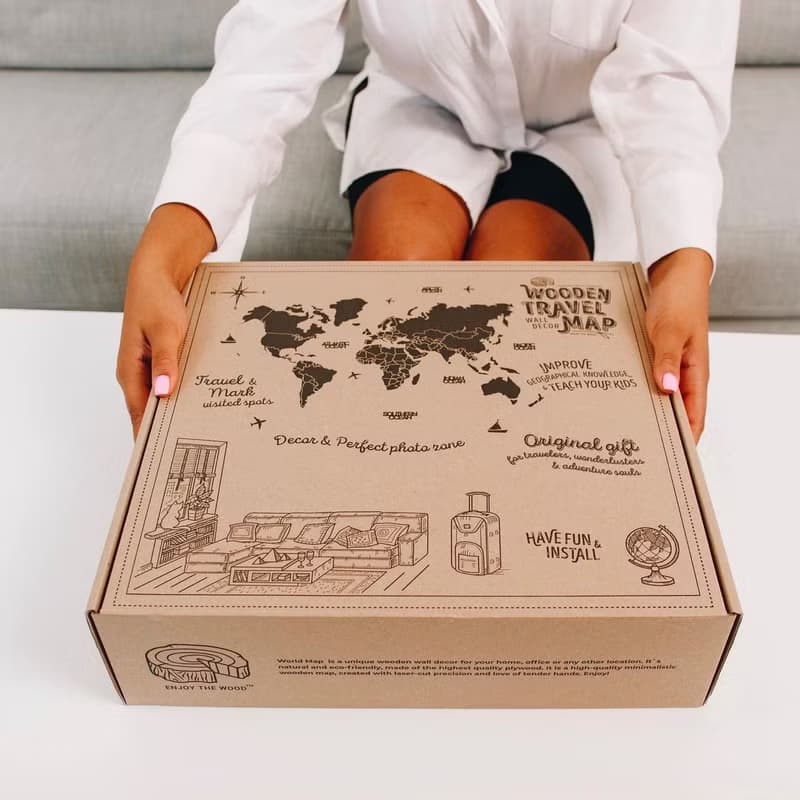 木頭世界地圖牆藝術 質朴的牆面裝飾 3D 世界地圖 家居裝飾