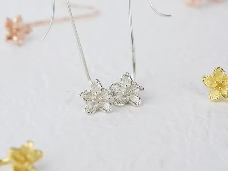 杜鵑花 | 純銀耳環 女款 花朵 手工銀飾 情人禮物