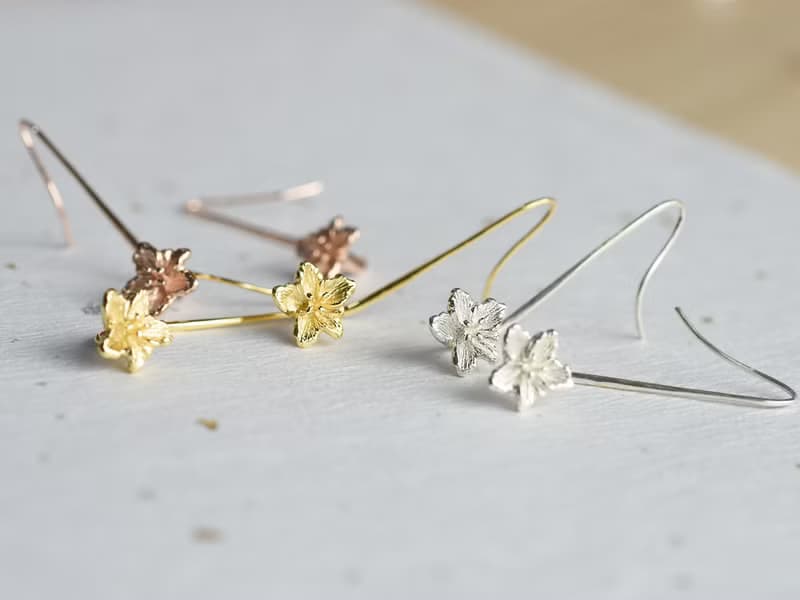杜鵑花 | 純銀耳環 女款 花朵 手工銀飾 情人禮物
