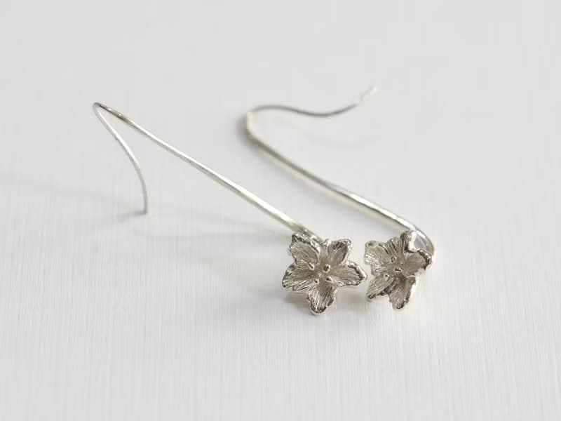 杜鵑花 | 純銀耳環 女款 花朵 手工銀飾 情人禮物