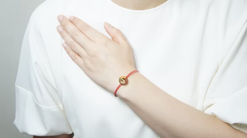 寄木のコードブレスレット S
