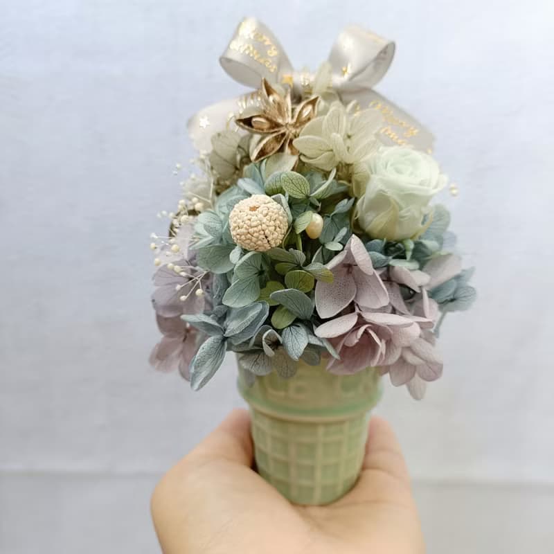 冰淇淋情人樹 開幕結婚捧花永生乾燥花畢業謝師禮物生日畢業禮物