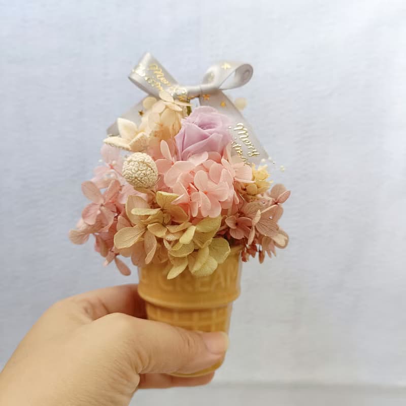 冰淇淋情人樹 開幕結婚捧花永生乾燥花畢業謝師禮物生日畢業禮物