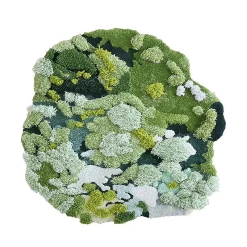 北歐風 手作 紐西蘭羊毛地毯 梵高之夏 客廳臥室床邊墊 家居裝飾