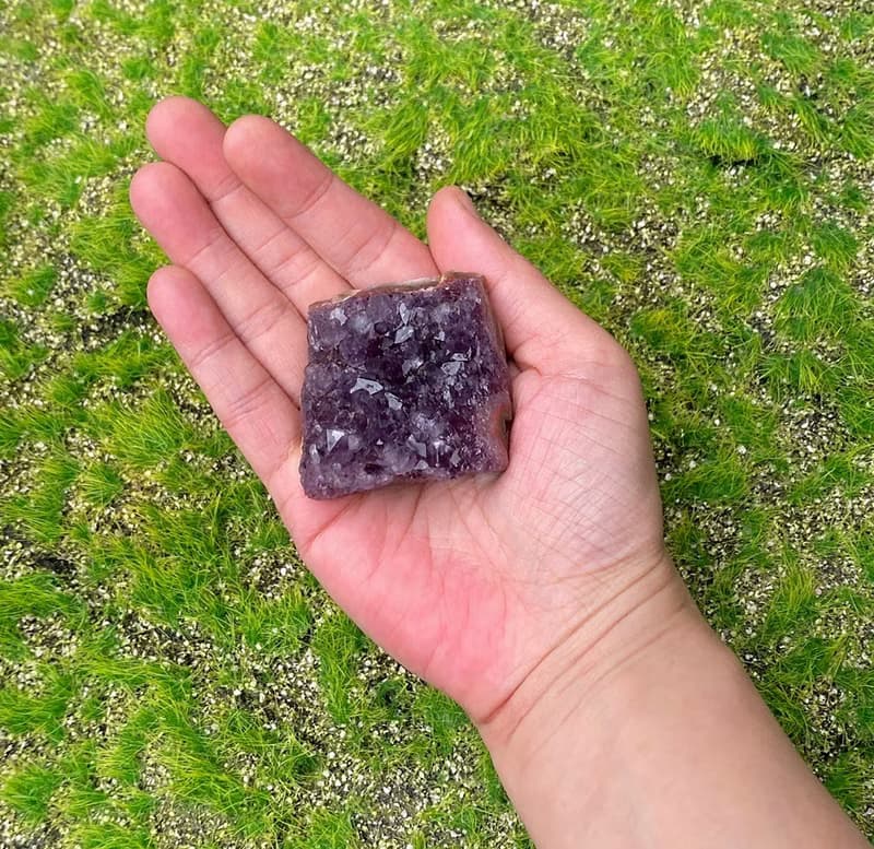 招財開運-天然原皮原礦四方來財紫晶簇 紫水晶 消磁淨化 快速出貨