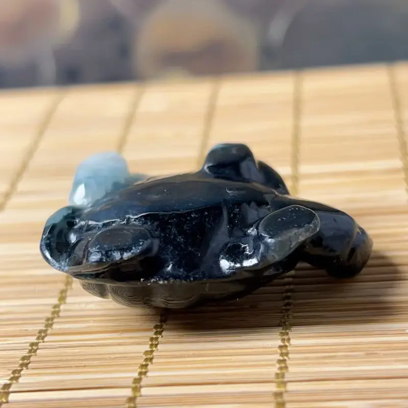 【吉祥‧長壽】飄花翡翠烏龜 | 天然緬甸A貨翡翠 | 送禮