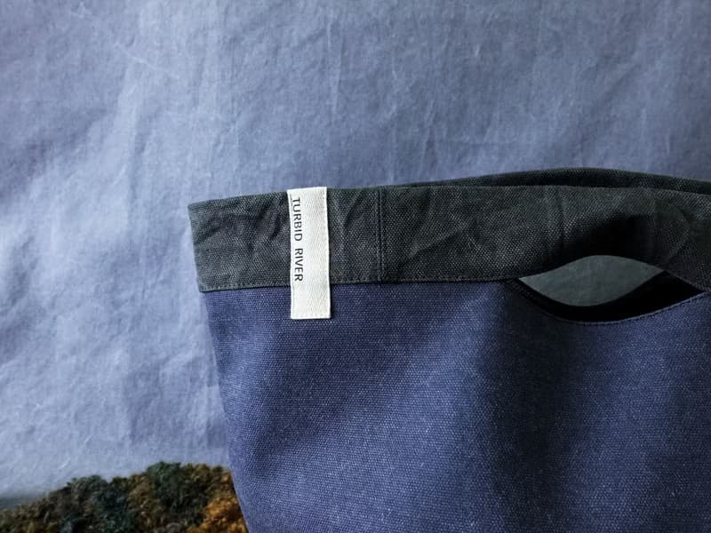 礦工手袋 | 丹寧藍 x黑 | 底部大容量 手提袋 便當袋 置物袋 貓窩