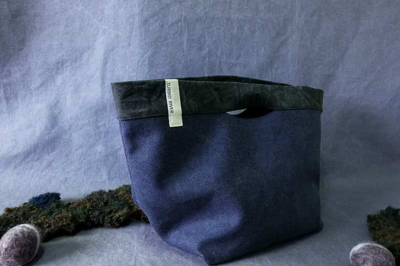 礦工手袋 | 丹寧藍 x黑 | 底部大容量 手提袋 便當袋 置物袋 貓窩