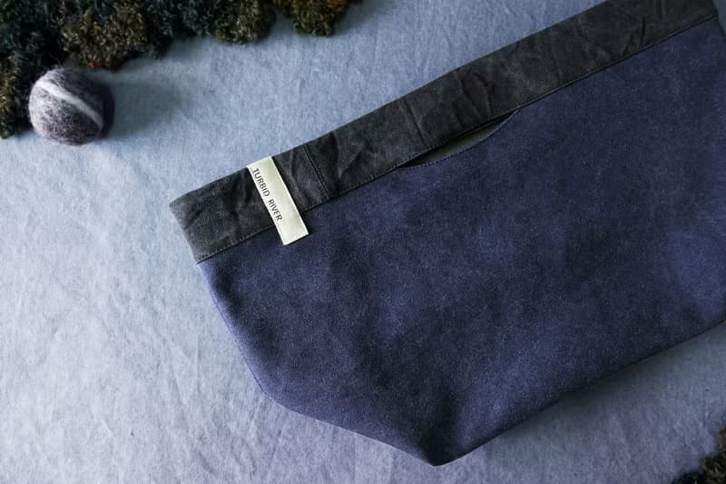 礦工手袋 | 丹寧藍 x黑 | 底部大容量 手提袋 便當袋 置物袋 貓窩