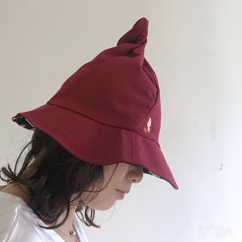 刺繡小魔女帽-森林系 小顏感 造型