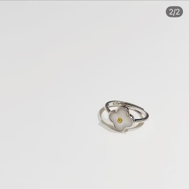 925純銀 四葉草 母乳戒指