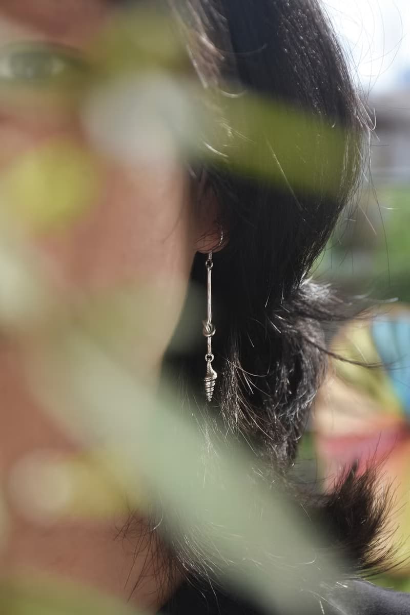 925銀海螺貝殼打結耳飾繩結純銀耳墜