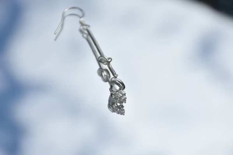 925銀海螺貝殼打結耳飾繩結純銀耳墜