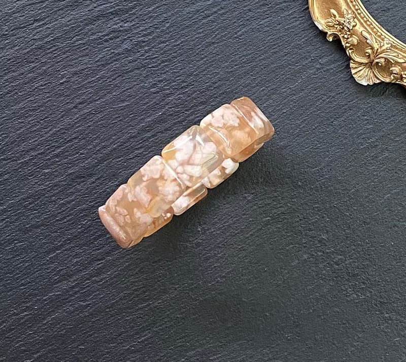 精選超美果凍體 櫻花瑪瑙 天然瑪瑙手鍊 增強運勢 吸引正面能量