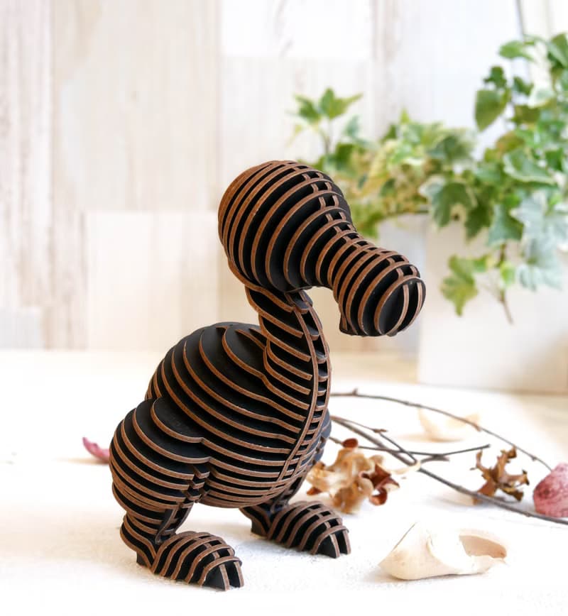 嘟嘟鳥 3D 手作 DIY 居家擺飾 黑色