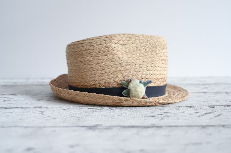 新手不怕! 手綁花束刺繡材料包 別針/帽飾－粉花  裝飾你的編織帽