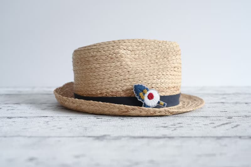 新手不怕! 手綁花束刺繡材料包 別針/帽飾－粉花  裝飾你的編織帽