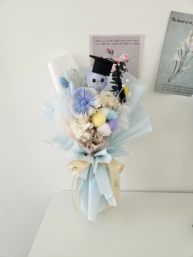 多色索拉太陽花畢業花束 索拉花 畢業典禮