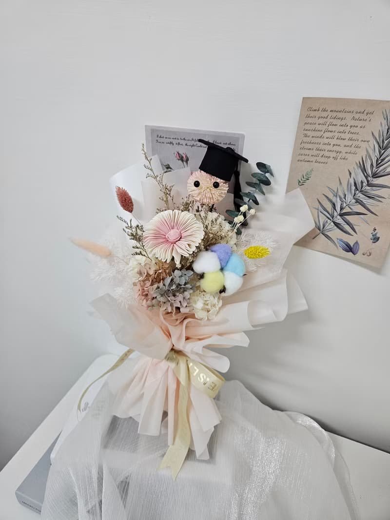 多色索拉太陽花畢業花束 索拉花 畢業典禮