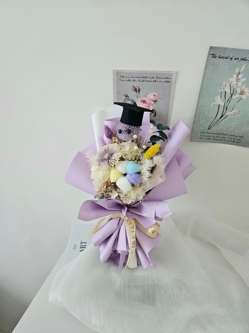 多色索拉太陽花畢業花束 索拉花 畢業典禮