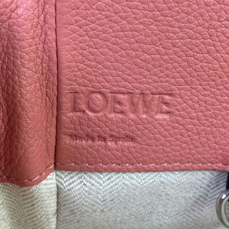 ロエベ  ハンモック ミディアム ドローストリング  2WAY ピンク  ショルダーストラップ付 ショルダーバッグ - 01484