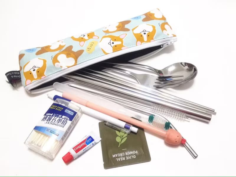 大食怪環保收納袋-科基屁屁(藍綠色)