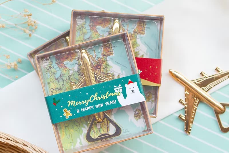 聖誕節禮物 Merry Christmas 飛機開瓶器 2款(滿百份免費印名字)