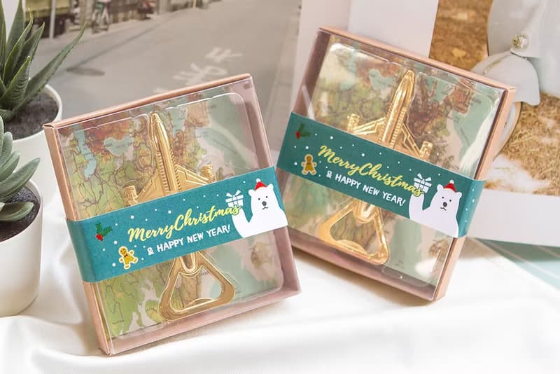 聖誕節禮物 Merry Christmas 飛機開瓶器 2款(滿百份免費印名字)