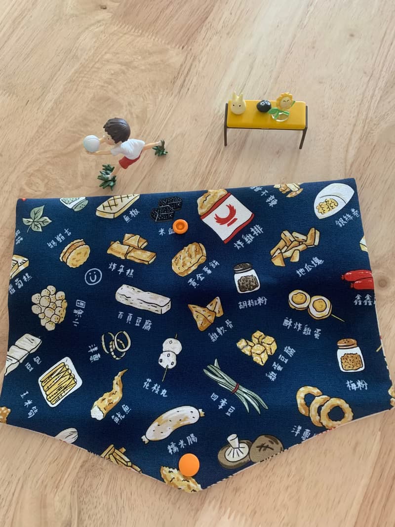 文青風環保純棉筷袋 深夜美食 沈穩蔚藍 日本 潮物 收納 手作餐具