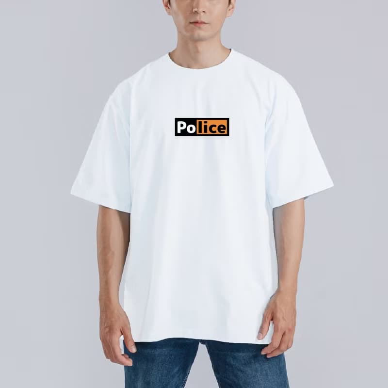 POLICE 諧音 老司機 必穿 衣服 寬版 T恤 吸濕排汗 涼感衣 黑