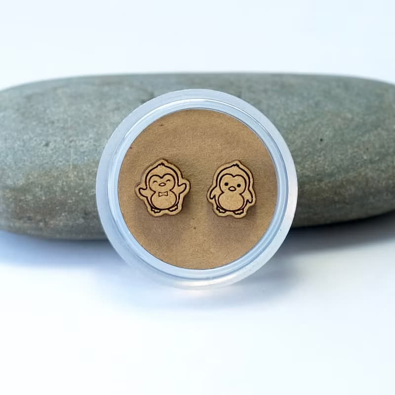 素色木耳環-小企鵝(四款隨機)
