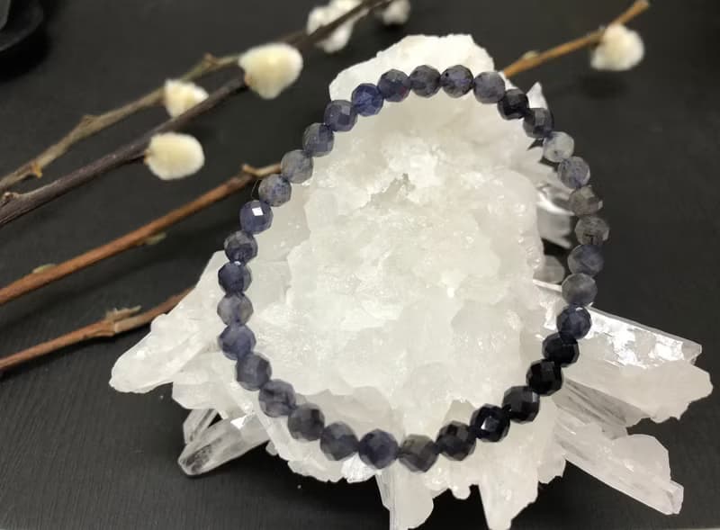 快速出貨 天然景青石多角切面珠手鍊