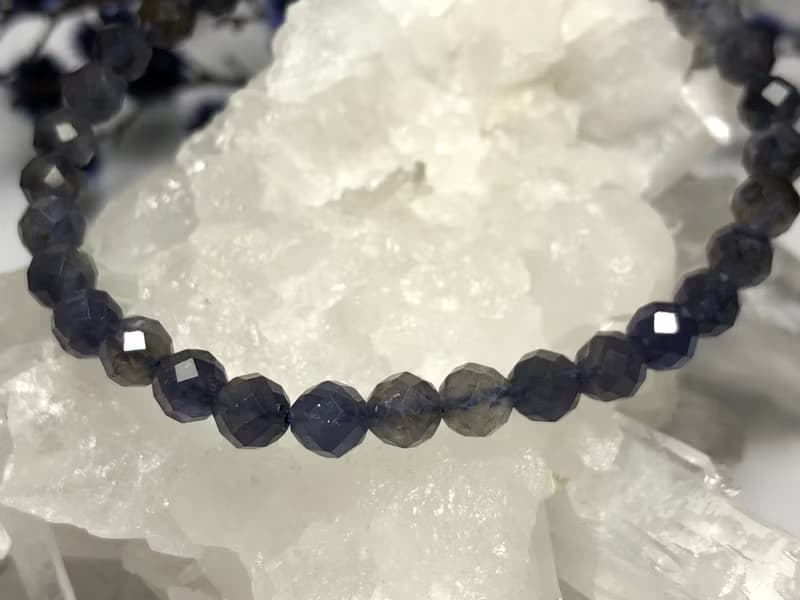 快速出貨 天然景青石多角切面珠手鍊