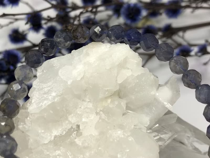 快速出貨 天然景青石多角切面珠手鍊